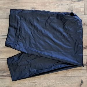 Faux leather black leggings